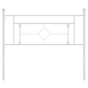 Kovové náhradní čelo postele bílé 107 cm - obrázek 3