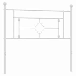 Kovové náhradní čelo postele bílé 107 cm - obrázek 5