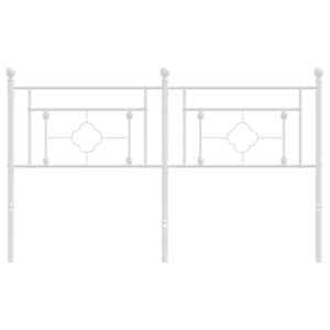 vidaXL T&ecirc;te de lit de remplacement m&eacute;tal blanc 150 cm