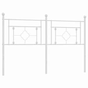 Kovové náhradní čelo postele bílé 160 cm - obrázek 2