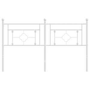 Kovové náhradní čelo postele bílé 160 cm - obrázek 3
