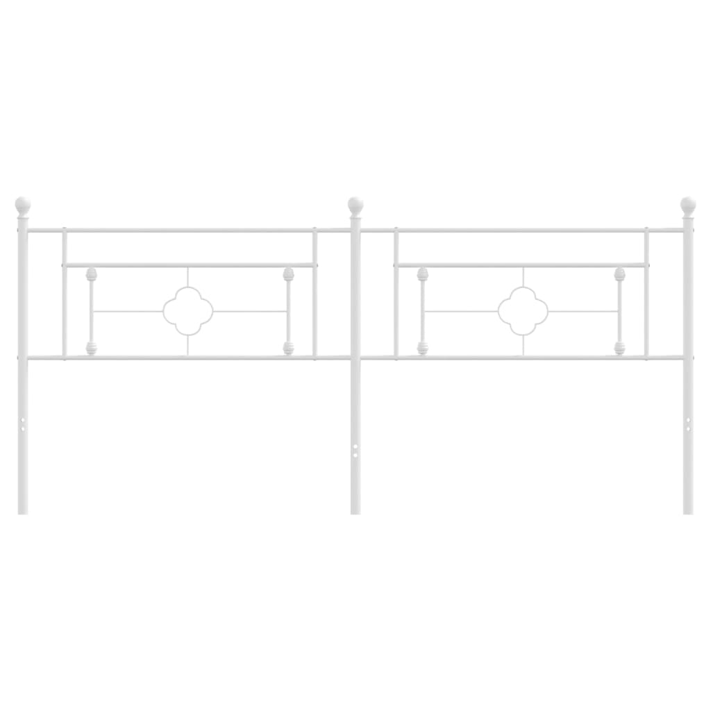 vidaXL Hoofdbord 193 cm metaal wit afbeelding