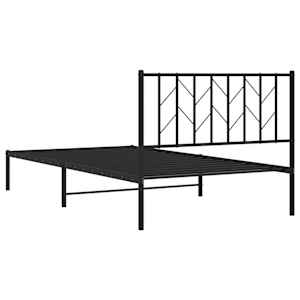 Kovový rám postele s čelem černý 107 x 203 cm - obrázek 7