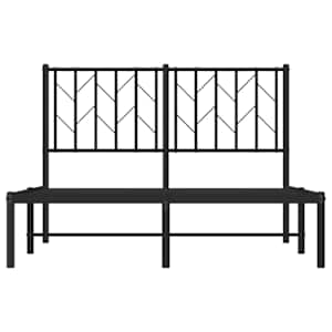 Kovový rám postele s čelem černý 120 x 200 cm - obrázek 5