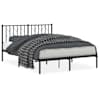 vidaXL metallist voodiraam peatsiga, must, 135x190 cm