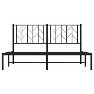 Kovový rám postele s čelem černý 150 x 200 cm - obrázek 6