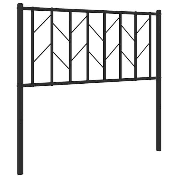 vidaXL metallist vahetatav voodipeats, must, 90 cm