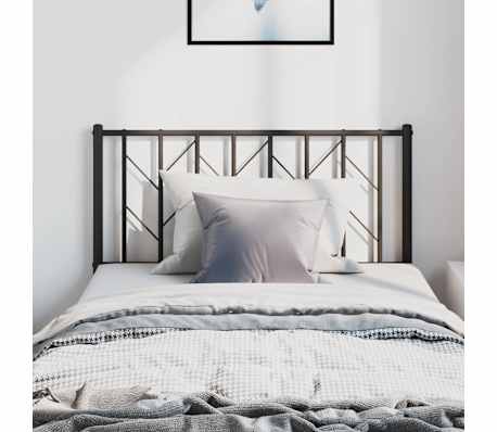vidaXL Metalowe wezgłowie, czarne, 100 cm