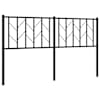 vidaXL metallist vahetatav voodipeats, must, 150 cm