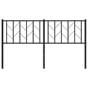 Kovové náhradní čelo postele černé 150 cm - obrázek 4