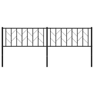 Kovové náhradní čelo postele černé 200 cm - obrázek 4