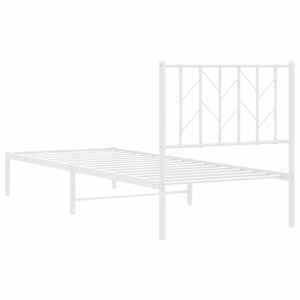 Kovový rám postele s čelem bílý 80 x 200 cm - obrázek 7