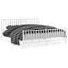 vidaXL metallist voodiraam peatsi ja jalutsiga, valge, 183x213 cm