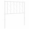 vidaXL metallist peatsi vahetatav voodipeatsi, valge, 75 cm