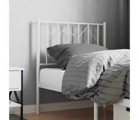 vidaXL Metal Replace Headboard White 75 cm