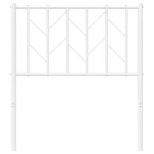 Kovové náhradní čelo postele bílé 75 cm - obrázek 4