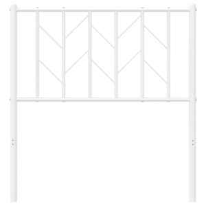 Kovové náhradní čelo postele bílé 80 cm - obrázek 4