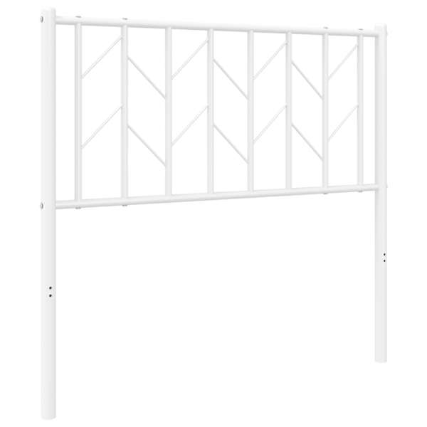 vidaXL metallist vahetatav voodipeats, valge, 90 cm