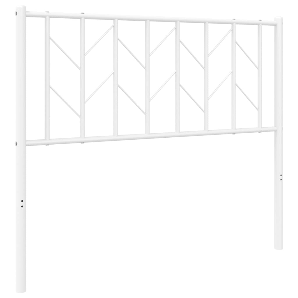 vidaXL Kovové čelo postele bílé 100 cm