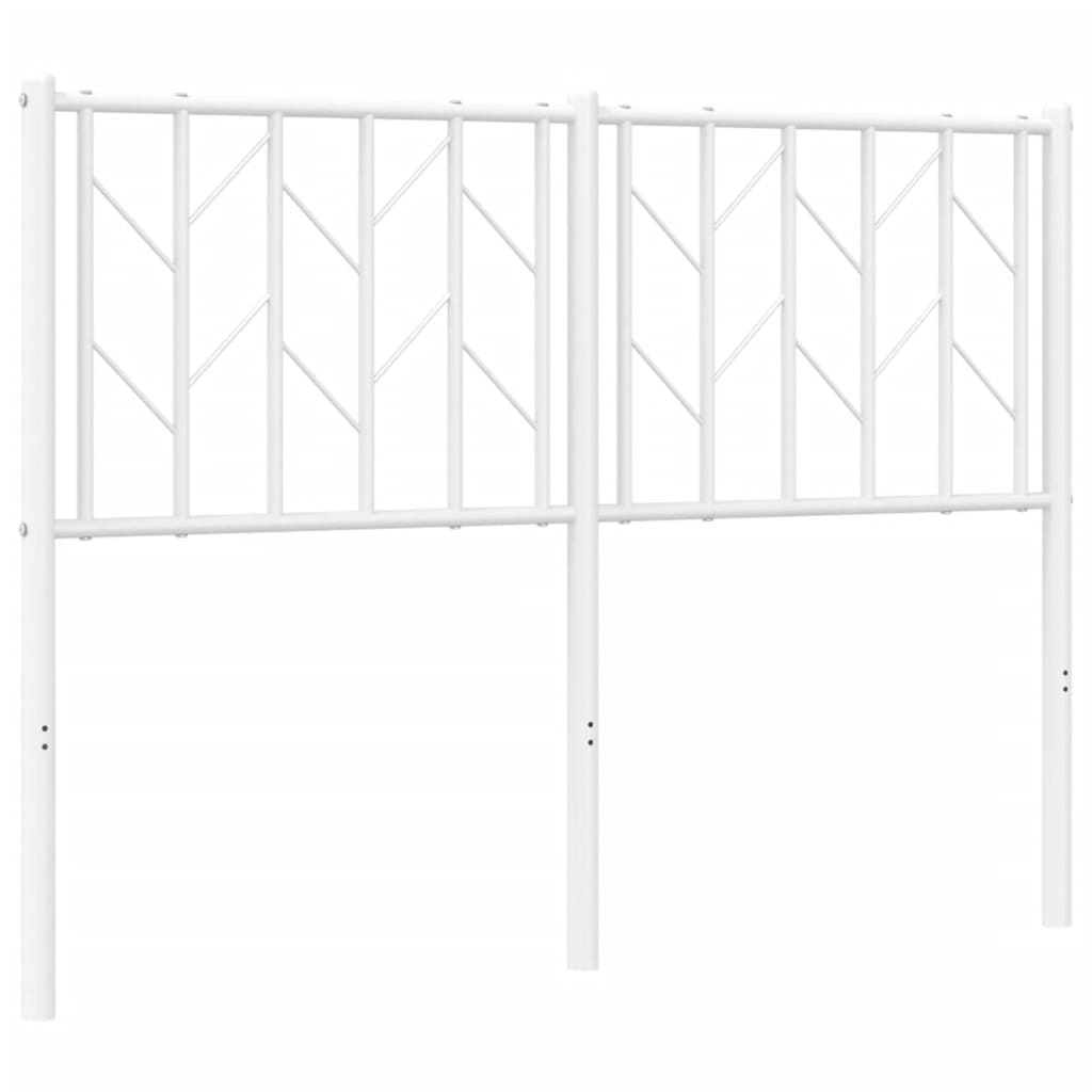 vidaXL Kovové čelo postele biele 120 cm