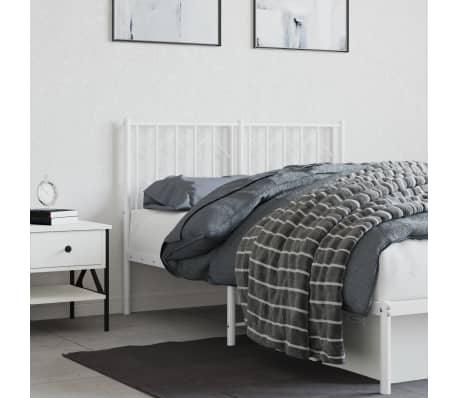 vidaXL gultas galvgalis, balts, 120 cm