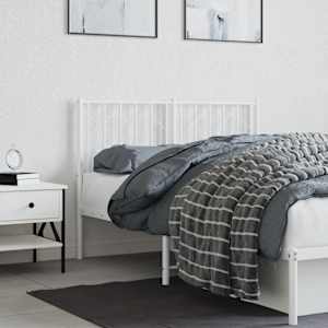 vidaXL gultas galvgalis, balts, 120 cm