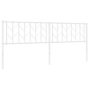 Kovové náhradní čelo postele bílé 200 cm - obrázek 2