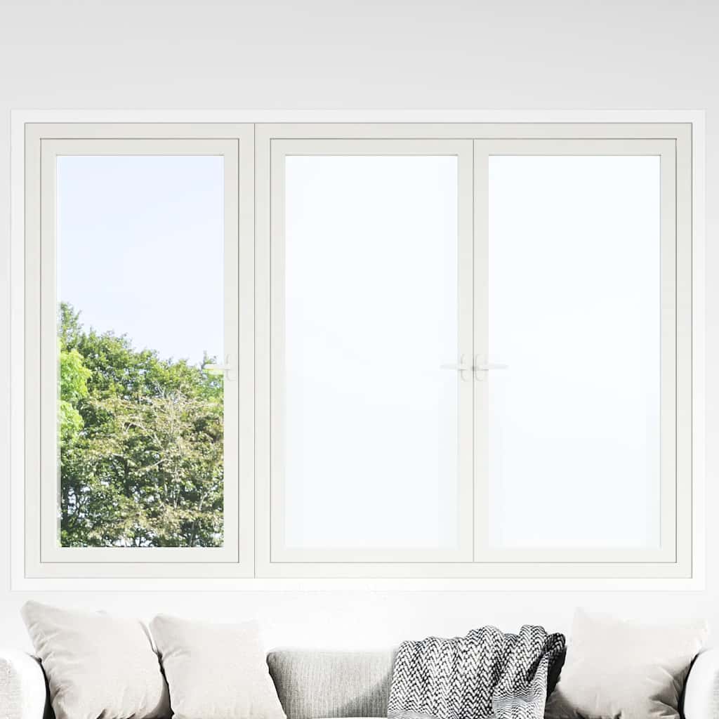 vidaXL Fensterfolien 5 Stk. Statisch Matt Weiß PVC