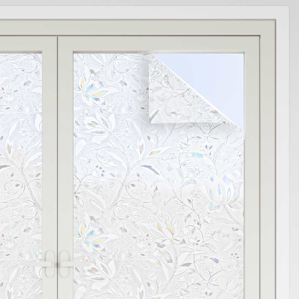 Thumbnail - vidaXL Fensterfolien 4 Stk. Matt Blumenmuster PVC