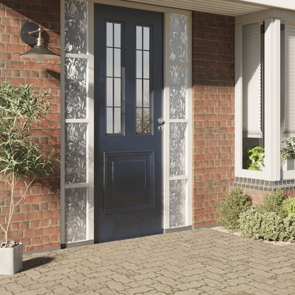 vidaXL Fensterfolien 4 Stk. Matt Blumenmuster PVC