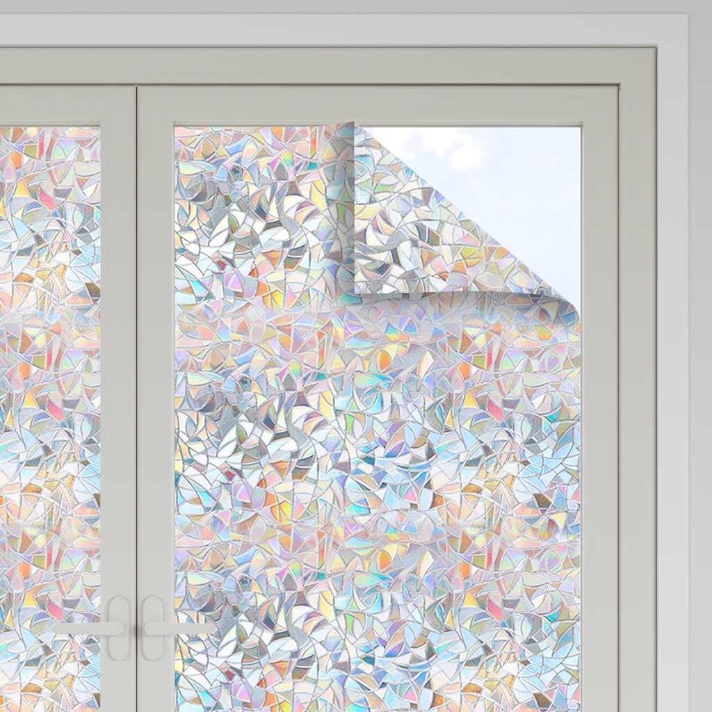 Thumbnail - vidaXL Fensterfolien 3 Stk. Matt 3D Regenbogen-Muster PVC