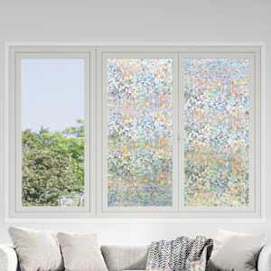 Okenska folija 3 kosi matirana 3D vzorec mavrice PVC