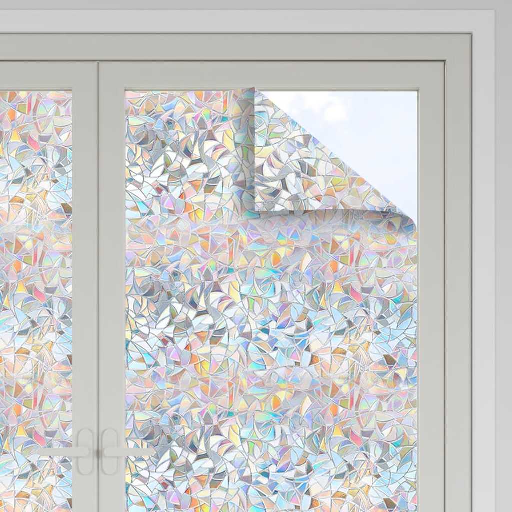 Thumbnail - vidaXL Fensterfolien 3 Stk. Matt 3D Regenbogen-Muster PVC