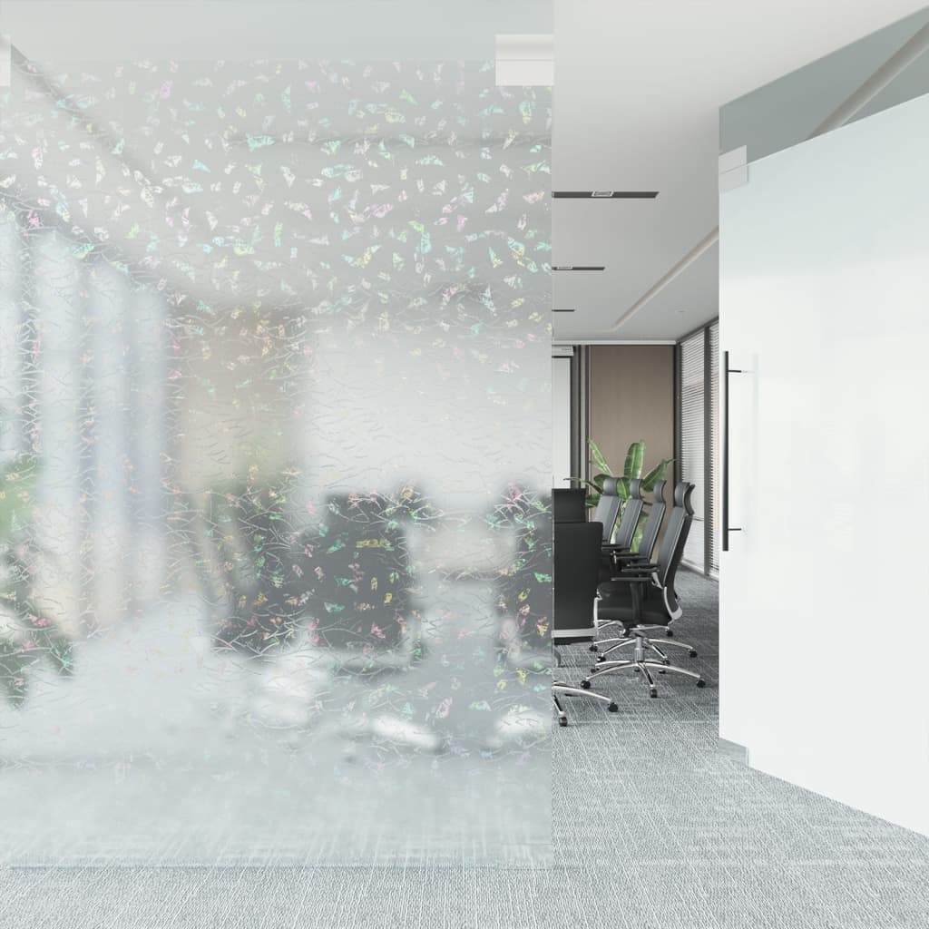 vidaXL Raamfolies 5 st mat 3D regenboogpatroon PVC afbeelding