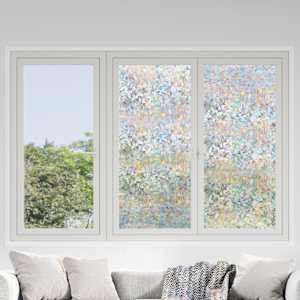 Okenska folija 5 kosov matirana 3D vzorec mavrice PVC