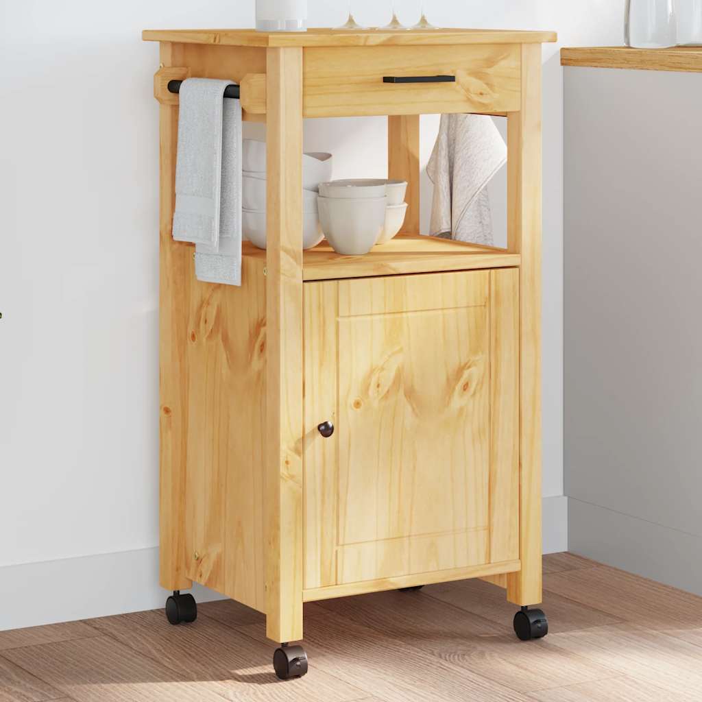 Image of Carrello da Cucina MONZA 48x40x90 cm in Legno Massello di Pino 376088