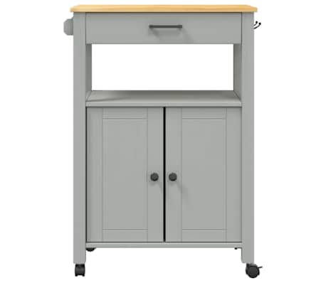 vidaXL Carrello da Cucina MONZA 60x40x90 cm in Legno Massello di Pino, Grigio vidaXL Carrello da Cucina MONZA 60x40x90 cm in Legno Massello di Pino
