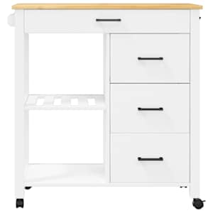 Kuchyňský vozík MONZA 84 x 40 x 88,5 cm masivní borové dřevo - obrázek 5