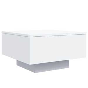 Konferenční stolek s LED osvětlením bílý 55 x 55 x 31 cm - obrázek 3