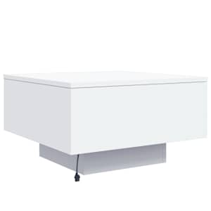 Konferenční stolek s LED osvětlením bílý 55 x 55 x 31 cm - obrázek 9