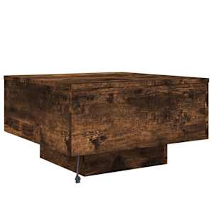 Konferenční stolek s LED osvětlením kouřový dub 55 x 55 x 31 cm - obrázek 9
