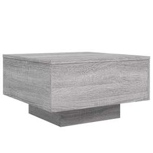 Konferenční stolek s LED osvětlením šedý sonoma 55 x 55 x 31 cm - obrázek 3