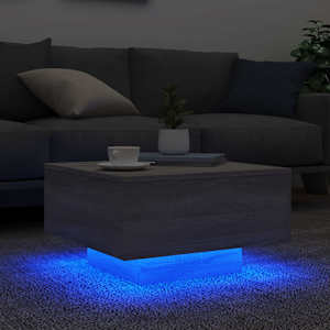 Konferenční stolek s LED osvětlením šedý sonoma 55 x 55 x 31 cm - obrázek 4