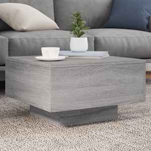 Konferenční stolek s LED osvětlením šedý sonoma 55 x 55 x 31 cm - obrázek 1