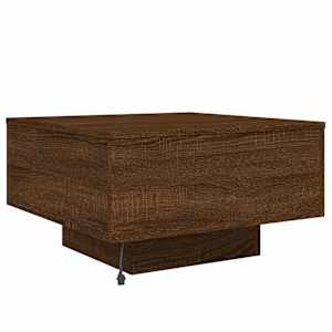 Konferenční stolek s LED osvětlením hnědý dub 55 x 55 x 31 cm - obrázek 9