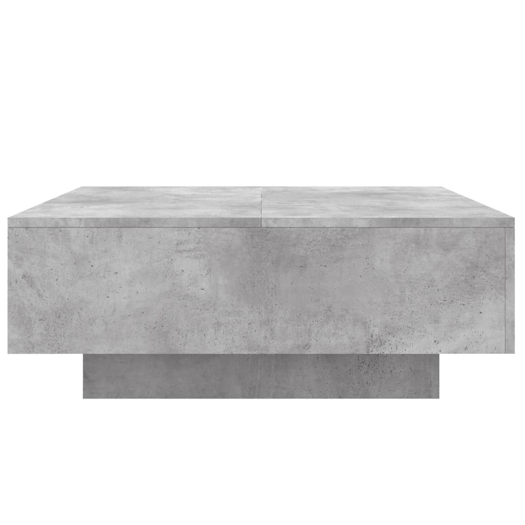 vidaXL Salontafel 80x80x31 cm spaanplaat betongrijs grijs, foto 4