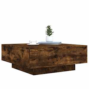 Konferenční stolek kouřový dub 80 x 80 x 31 cm kompozitní dřevo - obrázek 4
