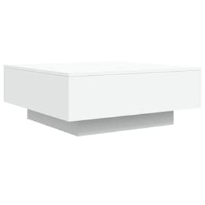 Konferenční stolek s LED osvětlením bílý 80 x 80 x 31 cm - obrázek 3