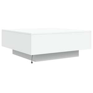 Konferenční stolek s LED osvětlením bílý 80 x 80 x 31 cm - obrázek 9