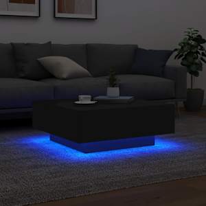 Konferenční stolek s LED osvětlením černý 80 x 80 x 31 cm - obrázek 4